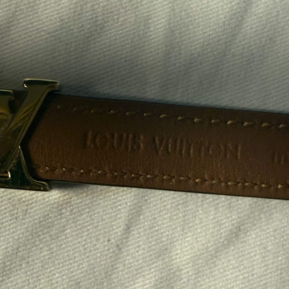 Authentic Louis Vuitton LV Iconic Bracelet Black Leather Gold Hardware Unisex - Picture 9 of 9